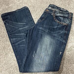 Cowgirl Tuff Dark Blue “Cheyenne” Boot Cut Jeans